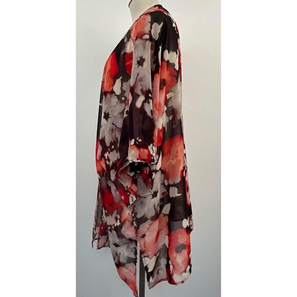 Lularoe Womans Floral Jacket/Kimono Size Large - Picture 4 of 7